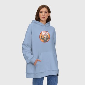 Худи SuperOversize хлопок с принтом Все козлы, а ты хорошенький! в Рязани, 70% хлопок, 30% полиэстер, мягкий начес внутри | карман-кенгуру, эластичная резинка на манжетах и по нижней кромке, двухслойный капюшон
 | 