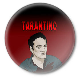 Значок с принтом Tarantino в Рязани,  металл | круглая форма, металлическая застежка в виде булавки | quentin tarantino | квентин тарантино