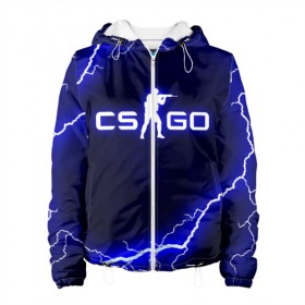 Женская куртка 3D с принтом CS GO LIGHTNING STYLE в Рязани, ткань верха — 100% полиэстер, подклад — флис | прямой крой, подол и капюшон оформлены резинкой с фиксаторами, два кармана без застежек по бокам, один большой потайной карман на груди. Карман на груди застегивается на липучку | astralis | awp | counter strike | cs go | cs go global offensive | faze clan | hyper beast | team liquid | thunder | астралис | молнии | тим ликвид | фейз клан | хайпер бист | шторм