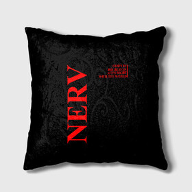 Подушка 3D с принтом Nerv logo в Рязани, наволочка – 100% полиэстер, наполнитель – холлофайбер (легкий наполнитель, не вызывает аллергию). | состоит из подушки и наволочки. Наволочка на молнии, легко снимается для стирки | angel | eva | evangelion | neon genesis evangelion | nerv | аска лэнгли сорью | ева | евангелион | мисато кацураги | рей аянами | синдзи