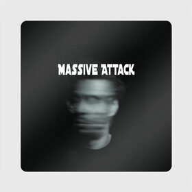 Магнит виниловый Квадрат с принтом Massive Attack в Рязани, полимерный материал с магнитным слоем | размер 9*9 см, закругленные углы | грант маршалл | роберт дель ная | трип хоп
