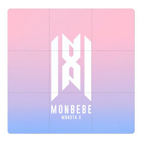 Магнитный плакат 3Х3 с принтом Monbebe - Monsta X в Рязани, Полимерный материал с магнитным слоем | 9 деталей размером 9*9 см | hyungwon | i.m | jooheon | k pop | kihyun | kpop | minhyuk | monbebe | monsta x | shownu | wonho | к поп | монста икс