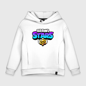 Детское худи Oversize хлопок с принтом  BRAWL STARS в Рязани, френч-терри — 70% хлопок, 30% полиэстер. Мягкий теплый начес внутри —100% хлопок | боковые карманы, эластичные манжеты и нижняя кромка, капюшон на магнитной кнопке | brawl stars | bull | colt | games | leon | stars | берли | бо | брок | джесси | динамайк | дэррил | игры | кольт | леон | нита | пайпер | пенни | поко | пэм | рикошет | спайк | тара | фрэнк | шелли | эль примо