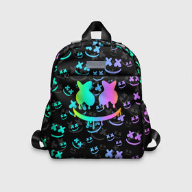 Детский рюкзак 3D с принтом MARSHMELLO в Рязани, 100% полиэстер | лямки с регулируемой длиной, сверху петелька, чтобы рюкзак можно было повесить на вешалку. Основное отделение закрывается на молнию, как и внешний карман. Внутри дополнительный карман. По бокам два дополнительных кармашка | Тематика изображения на принте: marshmello | диджей | клуб | клубная музыка | маршмеллоу | маршмело | маршмэлло | маршмэллоу | маршмэло | музыка | электронная