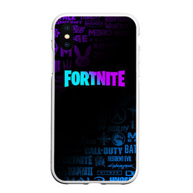 Чехол для iPhone XS Max матовый с принтом FORTNITE в Рязани, Силикон | Область печати: задняя сторона чехла, без боковых панелей | borderlands | call of duty | counter strike | cs go | dark souls | devil may cry | dmc | face | fallout | far cry | stalker | tes | the elder scrolls | the last of us | the witcher | warframe | watch dogs | варфрейм | ведьмак | масс эффект |