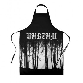 Фартук 3D с принтом Burzum в Рязани, 100% полиэстер | общий размер — 65 х 85 см, ширина нагрудника — 26 см, горловина — 53 см, длина завязок — 54 см, общий обхват в поясе — 173 см. Принт на завязках и на горловине наносится с двух сторон, на основной части фартука — только с внешней стороны | burzum | ghotic | варг викернес | мрак | тьма