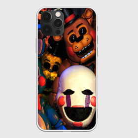 Чехол для iPhone 12 Pro Max с принтом FIVE NIGHTS AT FREDDYS в Рязани, Силикон |  | 5 ночей с фредди | animation | bonnie | chica | five nights at freddys | fnaf | foxy | freddy | funny | horror | scary | бонни | майк | пять | ужас | фнаф | фокси | фредди | чика | шмидт
