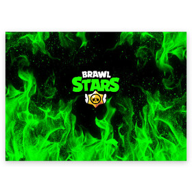 Поздравительная открытка с принтом BRAWL STARS | БРАВЛ СТАРС ЗЕЛЁНЫЙ ОГОНЬ в Рязани, 100% бумага | плотность бумаги 280 г/м2, матовая, на обратной стороне линовка и место для марки
 | Тематика изображения на принте: brawl stars | bull | colt | leon | stars | берли | бо | брок | ворон | джесси | динамайк | дэррил | кольт | леон | мортис | нита | пайпер | пенни | поко | пэм | рикошет | спайк | тара | фрэнк | шелли | эль примо