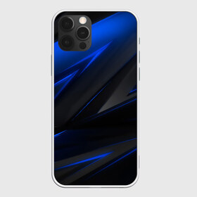 Чехол для iPhone 12 Pro Max с принтом Blue and Black в Рязани, Силикон |  | 3d | 3д | black | blue | texture | геометрия | красно синее | синий | текстуры | фигуры | черный