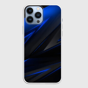 Чехол для iPhone 13 Pro Max с принтом Blue and Black в Рязани,  |  | 3d | 3д | black | blue | texture | геометрия | красно синее | синий | текстуры | фигуры | черный