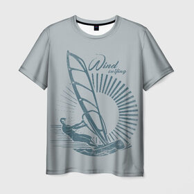 Мужская футболка 3D с принтом Windsurfer в Рязани, 100% полиэфир | прямой крой, круглый вырез горловины, длина до линии бедер | surf | wind | wind surfing | windsurfing | винд серфинг | виндсерфинг | экстрим