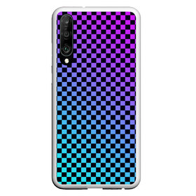 Чехол для Honor P30 с принтом Checkerboard gradient в Рязани, Силикон | Область печати: задняя сторона чехла, без боковых панелей | checkerboard | gradient | бойчик | градиент | клетка. ячейка | орнамент | френдзона | шахматная. доска | шашечки