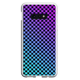 Чехол для Samsung S10E с принтом Checkerboard gradient в Рязани, Силикон | Область печати: задняя сторона чехла, без боковых панелей | checkerboard | gradient | бойчик | градиент | клетка. ячейка | орнамент | френдзона | шахматная. доска | шашечки