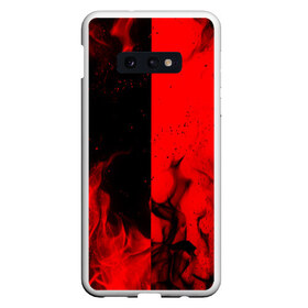 Чехол для Samsung S10E с принтом BLACK RED FIRE в Рязани, Силикон | Область печати: задняя сторона чехла, без боковых панелей | bright | fire | flame | heat | light | wildfire | искры | огненный | огонь | пламя | пожар