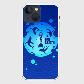 Чехол для iPhone 13 mini с принтом One Breath в Рязани,  |  | Тематика изображения на принте: dive | diving | swim | swimming | synchronized swimming | водный спорт | дайвинг | плавание | пловец | синхронное плавание | спорт