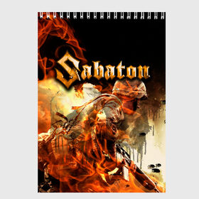 Скетчбук с принтом Sabaton в Рязани, 100% бумага
 | 48 листов, плотность листов — 100 г/м2, плотность картонной обложки — 250 г/м2. Листы скреплены сверху удобной пружинной спиралью | heavy | metal | power | sabaton | метал | пауэр | сабатон | хэви