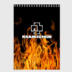 Скетчбук с принтом RAMMSTEIN в Рязани, 100% бумага
 | 48 листов, плотность листов — 100 г/м2, плотность картонной обложки — 250 г/м2. Листы скреплены сверху удобной пружинной спиралью | lindemann | rammstein | рамштайн | тилль линдеманн