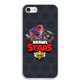 Чехол для iPhone 5/5S матовый с принтом BRAWL STARS в Рязани, Силикон | Область печати: задняя сторона чехла, без боковых панелей | brawl stars | bull | colt | leon | stars | берли | бо | брок | ворон | джесси | динамайк | дэррил | кольт | леон | мортис | нита | пайпер | пенни | поко | пэм | рикошет | спайк | тара | фрэнк | шелли | эль примо