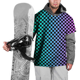 Накидка на куртку 3D с принтом Checkerboard Color  в Рязани, 100% полиэстер |  | Тематика изображения на принте: checkerboard | gradient | бойчик | в клетку | в клеточку | градиент | клетка | музыка | орнамент | френдзона | шахматная доска | шашки