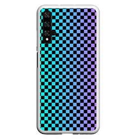 Чехол для Honor 20 с принтом Checkerboard Color в Рязани, Силикон | Область печати: задняя сторона чехла, без боковых панелей | checkerboard | gradient | бойчик | в клетку | в клеточку | градиент | клетка | музыка | орнамент | френдзона | шахматная доска | шашки