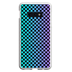 Чехол для Samsung S10E с принтом Checkerboard Color в Рязани, Силикон | Область печати: задняя сторона чехла, без боковых панелей | checkerboard | gradient | бойчик | в клетку | в клеточку | градиент | клетка | музыка | орнамент | френдзона | шахматная доска | шашки