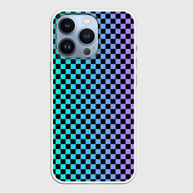 Чехол для iPhone 13 Pro с принтом Checkerboard Color в Рязани,  |  | Тематика изображения на принте: checkerboard | gradient | бойчик | в клетку | в клеточку | градиент | клетка | музыка | орнамент | френдзона | шахматная доска | шашки