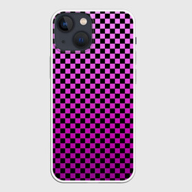 Чехол для iPhone 13 mini с принтом Checkerboard Color в Рязани,  |  | Тематика изображения на принте: checkerboard | gradient | бойчик | в клетку | в клеточку | градиент | клетка | музыка | орнамент | френдзона | шахматная доска | шашки