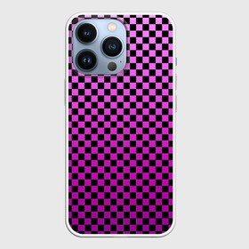 Чехол для iPhone 13 Pro с принтом Checkerboard Color в Рязани,  |  | checkerboard | gradient | бойчик | в клетку | в клеточку | градиент | клетка | музыка | орнамент | френдзона | шахматная доска | шашки