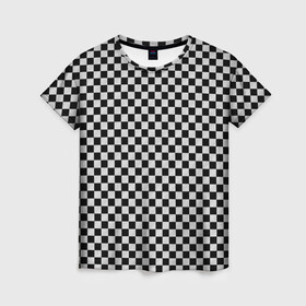Женская футболка 3D с принтом Checkerboard Color  в Рязани, 100% полиэфир ( синтетическое хлопкоподобное полотно) | прямой крой, круглый вырез горловины, длина до линии бедер | checkerboard | gradient | бойчик | в клетку | в клеточку | градиент | клетка | музыка | орнамент | френдзона | шахматная доска | шашки
