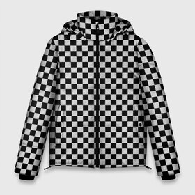 Мужская зимняя куртка 3D с принтом Checkerboard Color в Рязани, верх — 100% полиэстер; подкладка — 100% полиэстер; утеплитель — 100% полиэстер | длина ниже бедра, свободный силуэт Оверсайз. Есть воротник-стойка, отстегивающийся капюшон и ветрозащитная планка. 

Боковые карманы с листочкой на кнопках и внутренний карман на молнии. | Тематика изображения на принте: checkerboard | gradient | бойчик | в клетку | в клеточку | градиент | клетка | музыка | орнамент | френдзона | шахматная доска | шашки