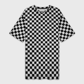 Платье-футболка 3D с принтом Checkerboard Color в Рязани,  |  | checkerboard | gradient | бойчик | в клетку | в клеточку | градиент | клетка | музыка | орнамент | френдзона | шахматная доска | шашки