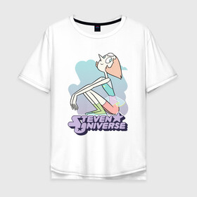 Мужская футболка хлопок Oversize с принтом Steven Universe в Рязани, 100% хлопок | свободный крой, круглый ворот, “спинка” длиннее передней части | steven universe | аметист | вселенная стивена | гранат | жемчуг | конни махесваран | кристальные самоцветы | лазурит | ляпис лазурит | перидот | самоцветы | стивен кварц юнивёрс