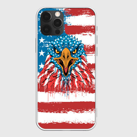 Чехол для iPhone 12 Pro с принтом American Eagle в Рязани, силикон | область печати: задняя сторона чехла, без боковых панелей | Тематика изображения на принте: america | amerika | bird | eagle | flag | usa | америка | американский | орел | птица | соединенные | сша | флаг | штаты