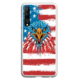 Чехол для Honor P30 с принтом American Eagle в Рязани, Силикон | Область печати: задняя сторона чехла, без боковых панелей | Тематика изображения на принте: america | amerika | bird | eagle | flag | usa | америка | американский | орел | птица | соединенные | сша | флаг | штаты