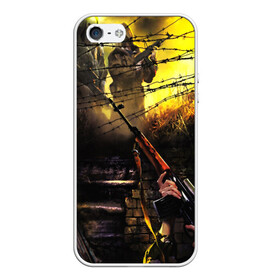 Чехол для iPhone 5/5S матовый с принтом STALKER в Рязани, Силикон | Область печати: задняя сторона чехла, без боковых панелей | chernobyl | game | games | gsc | logo | s.t.a.l.k.e.r. | stalker | stalker 2 | stalker2 | world | игра | игры | лого | противогаз | с.т.а.л.к.е.р. | символ | сталкер | сталкер 2 | сталкер2 | чернобыль