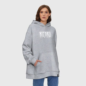 Худи SuperOversize хлопок с принтом KIZARU в Рязани, 70% хлопок, 30% полиэстер, мягкий начес внутри | карман-кенгуру, эластичная резинка на манжетах и по нижней кромке, двухслойный капюшон
 | family | haunted | hip | hop | karmageddon | karmagedon | kizaru | music | rap | rapper | дежавю | кармагеддон | кармагедон | кизаро | кизару | музыка | нечипоренко | олег | рэп | рэпер | фэмили | хаунтед | хип | хоп