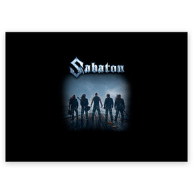 Поздравительная открытка с принтом Sabaton в Рязани, 100% бумага | плотность бумаги 280 г/м2, матовая, на обратной стороне линовка и место для марки
 | battle metal | primo victoria | sabaton | the art of war | the great war | группа | йоаким броден | латный ботинок | метал | пауэр | рыцарские доспехи | сабатон | собатон | хэви