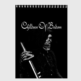 Скетчбук с принтом Children of Bodom в Рязани, 100% бумага
 | 48 листов, плотность листов — 100 г/м2, плотность картонной обложки — 250 г/м2. Листы скреплены сверху удобной пружинной спиралью | bodom | children | death | melodic | metal | алекси лайхо | дети бодома | мелодик дэт метал | метал