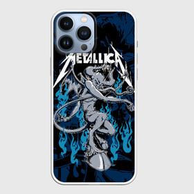 Чехол для iPhone 13 Pro Max с принтом Metallica в Рязани,  |  | american | blue | demon | devil | flame | hell | metal band | metallica | music | rock | американская | голубое | демон | дьявол | метал группа | металлика | музыка | пламя | рок | черт