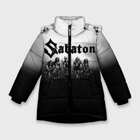 Зимняя куртка для девочек 3D с принтом Sabaton в Рязани, ткань верха — 100% полиэстер; подклад — 100% полиэстер, утеплитель — 100% полиэстер. | длина ниже бедра, удлиненная спинка, воротник стойка и отстегивающийся капюшон. Есть боковые карманы с листочкой на кнопках, утяжки по низу изделия и внутренний карман на молнии. 

Предусмотрены светоотражающий принт на спинке, радужный светоотражающий элемент на пуллере молнии и на резинке для утяжки. | battle metal | primo victoria | sabaton | the art of war | the great war | группа | йоаким броден | латный ботинок | метал | пауэр | рыцарские доспехи | сабатон | собатон | хэви