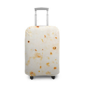 Чехол для чемодана 3D с принтом ЛАВАШ в Рязани, 86% полиэфир, 14% спандекс | двустороннее нанесение принта, прорези для ручек и колес | лаваш | хлеб | шаурма