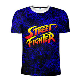 Мужская футболка 3D спортивная с принтом Street fighter в Рязани, 100% полиэстер с улучшенными характеристиками | приталенный силуэт, круглая горловина, широкие плечи, сужается к линии бедра | capcom | fighter | fighting | street | боец | суторито фаита | уличный | файтинг