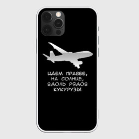 Чехол для iPhone 12 Pro Max с принтом Идем правее на солнце в Рязани, Силикон |  | airbus | вдоль | георгий мурзин | дамир | идем | крушение | кукуруза | кукурузы | на солнце | пилота | правее | рядов | самолет | слова | цитата | юсупов