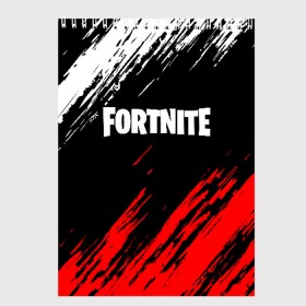 Скетчбук с принтом FORTNITE в Рязани, 100% бумага
 | 48 листов, плотность листов — 100 г/м2, плотность картонной обложки — 250 г/м2. Листы скреплены сверху удобной пружинной спиралью | Тематика изображения на принте: fortnite | fortnite 2 | fortnite x маршмелло | ikonik | marshmello | ninja | ninja streamer | иконик | ниндзя | фортнайт | фортнайт 2 | фортнайт глава 2