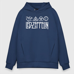 Мужское худи Oversize хлопок с принтом Led Zeppelin в Рязани, френч-терри — 70% хлопок, 30% полиэстер. Мягкий теплый начес внутри —100% хлопок | боковые карманы, эластичные манжеты и нижняя кромка, капюшон на магнитной кнопке | led | led zeppelin | lz | zoso | группа | джимми пейдж | джон генри бонэм | джон пол джонс | зосо | лед зепелен | лед зеппелин | ледзепелен | ледзеппелин | лз | метал | роберт плант | рок | тяжелый