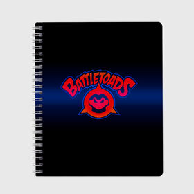 Тетрадь с принтом Battletoads в Рязани, 100% бумага | 48 листов, плотность листов — 60 г/м2, плотность картонной обложки — 250 г/м2. Листы скреплены сбоку удобной пружинной спиралью. Уголки страниц и обложки скругленные. Цвет линий — светло-серый
 | Тематика изображения на принте: arc system works | battle | game | mindscape | rare | toads | боевые | боевые жабы | лягушки