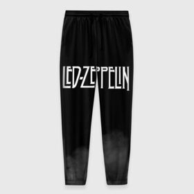 Мужские брюки 3D с принтом Led Zeppelin в Рязани, 100% полиэстер | манжеты по низу, эластичный пояс регулируется шнурком, по бокам два кармана без застежек, внутренняя часть кармана из мелкой сетки | led zeppelin | лед зеппелин