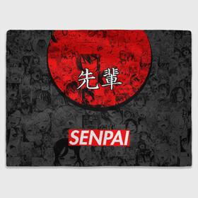 Плед 3D с принтом SENPAI (JAPAN 07) в Рязани, 100% полиэстер | закругленные углы, все края обработаны. Ткань не мнется и не растягивается | ahegao | anime | japan | manga | sempai | senpai | аниме | ахегао | лицо | манга | семпай | сенпай | япония