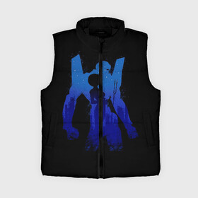 Женский жилет утепленный 3D с принтом Боевой робот Евангелион синий в Рязани,  |  | angel | eva | evangelion | neon genesis evangelion | nerv | аска лэнгли сорью | ева | евангелион | мисато кацураги | рей аянами | синдзи