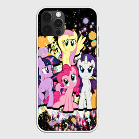 Чехол для iPhone 12 Pro Max с принтом MY LITTLE PONY в Рязани, Силикон |  | Тематика изображения на принте: my little pony | pinkie pie | scootaloo | spike | sweaty balls | искорка | крошка бель | маленькие пони | мульфтфильм | пони | си | скутолу | эппл блум